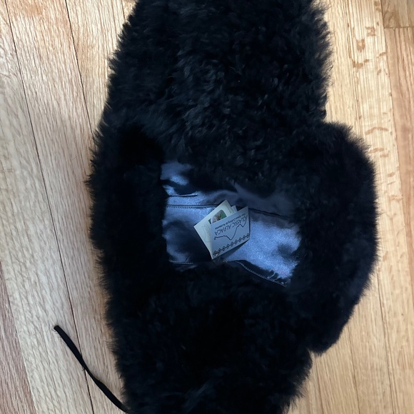 Baby alpaca fur trapper aviator hat NWT - Picture 6 of 9
